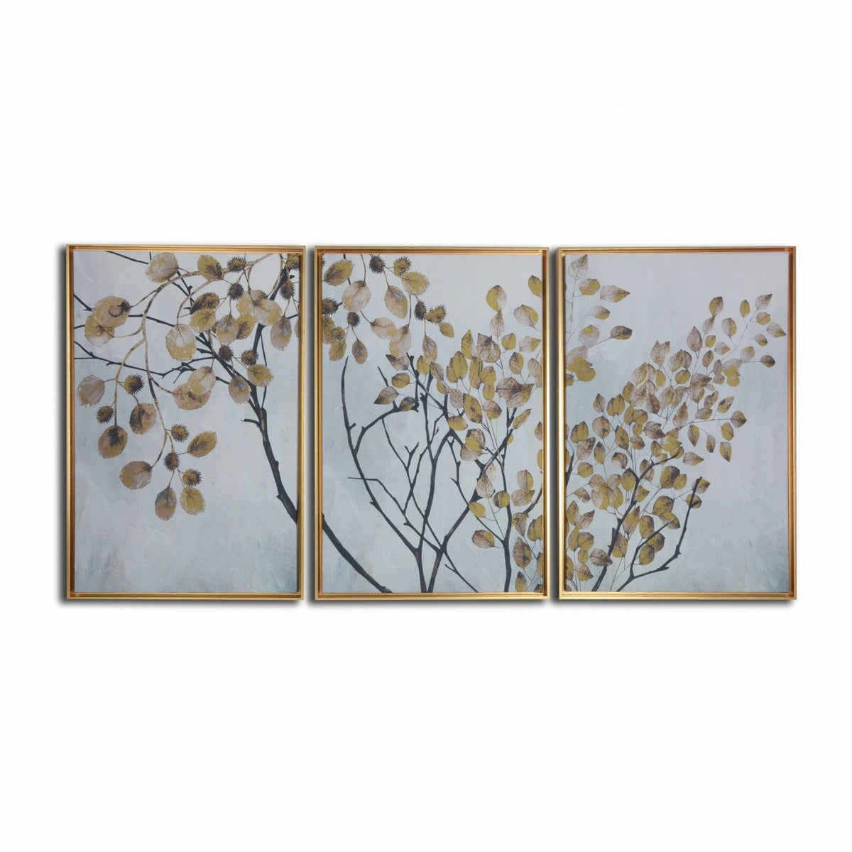 Asian Tree Wall Hanging Branches Set of Three Framed Canvas Wall Art Picture