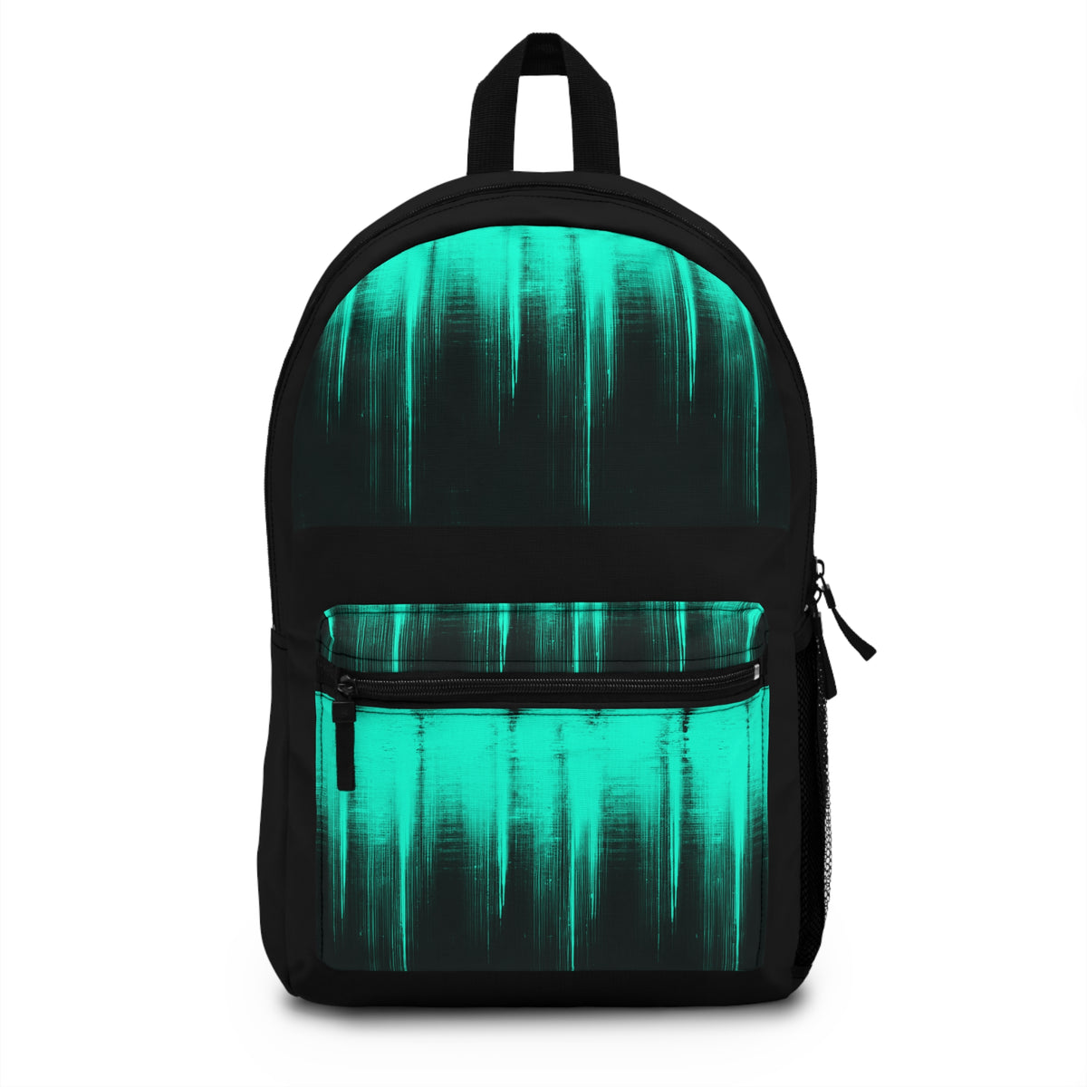 Backpack Black with Bright Green Fade Design Book Bag Laptop Bag School Bag Overnight Bag