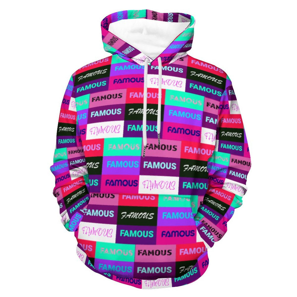 Women's Graphic Hoodie with FAMOUS Letter Design