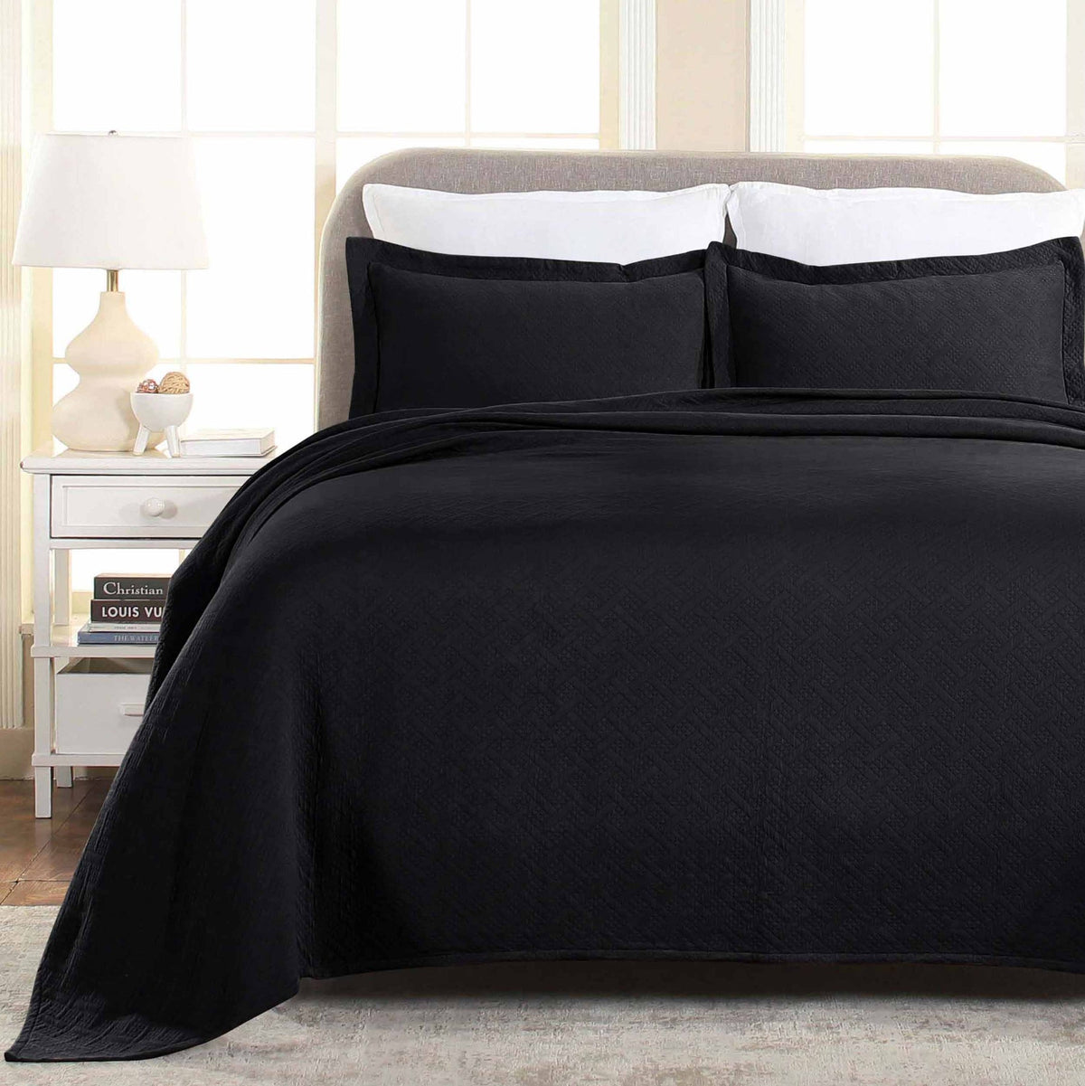 Superior Basket Weave Matelassé Cotton Bedspread Set