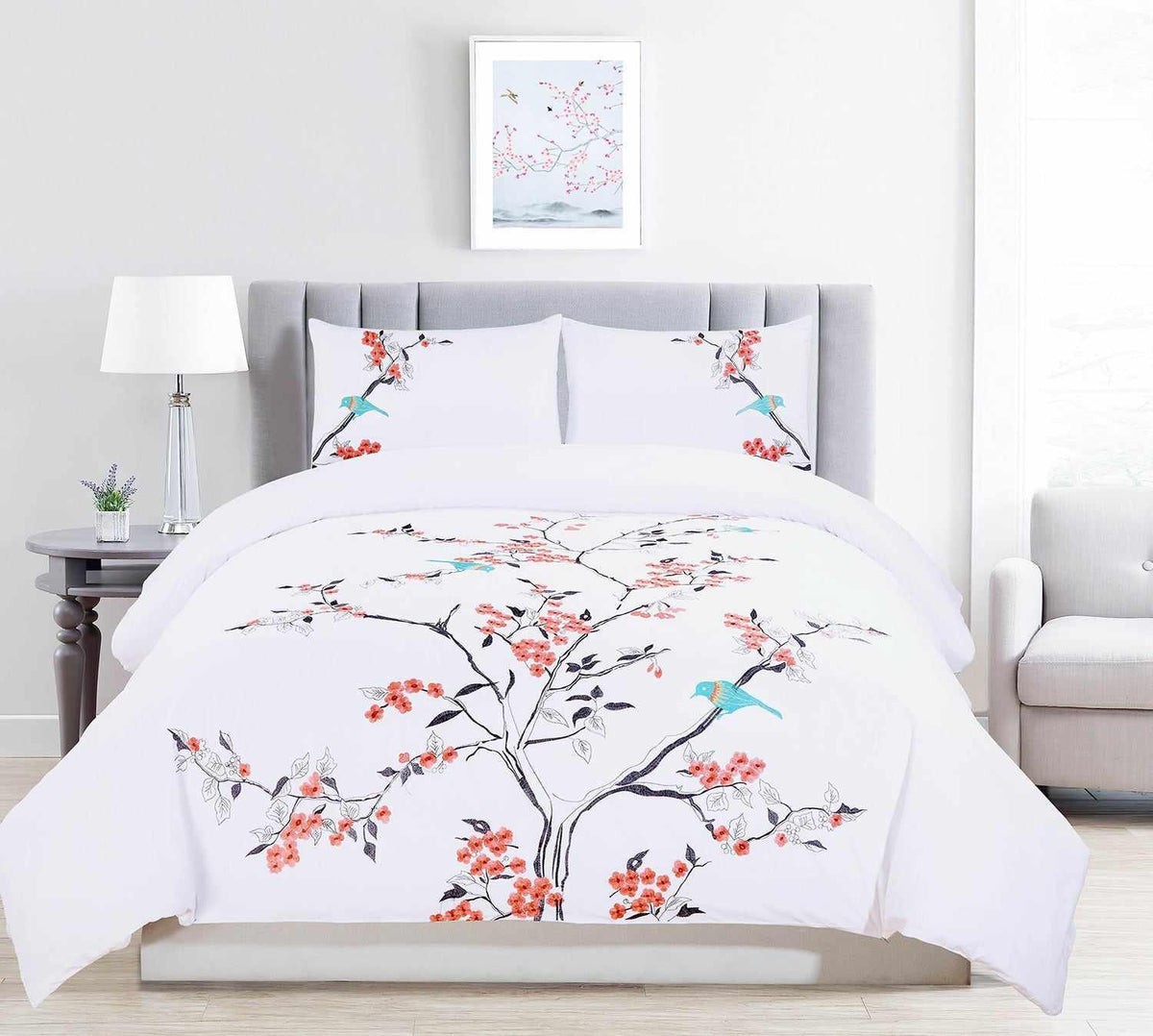 embroidered duvet cover set