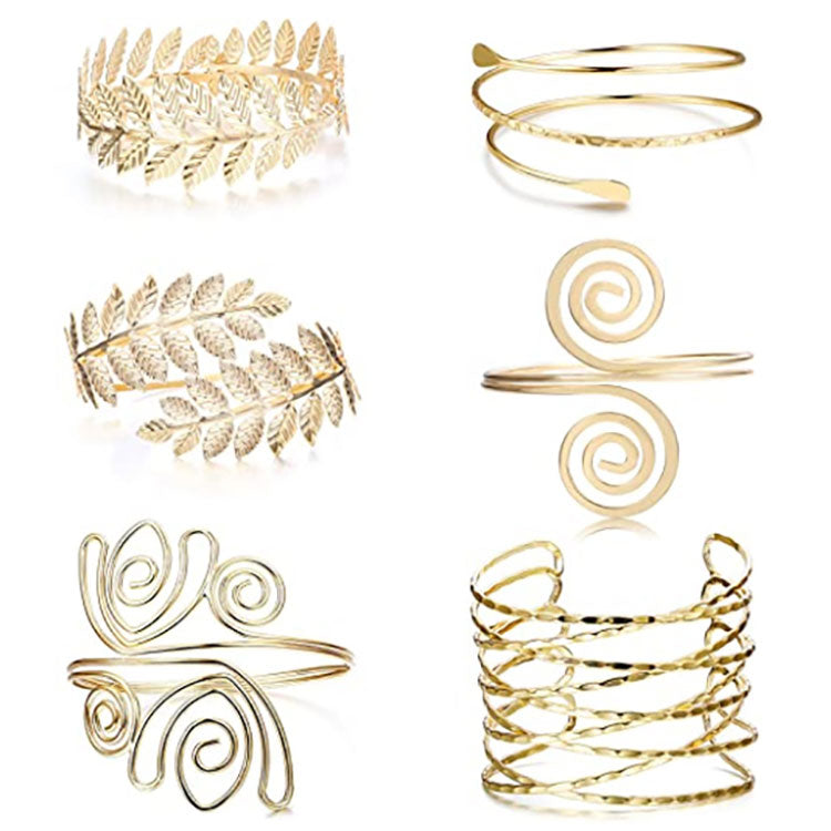 Arm Cuff Bangles with Leaf Bangle