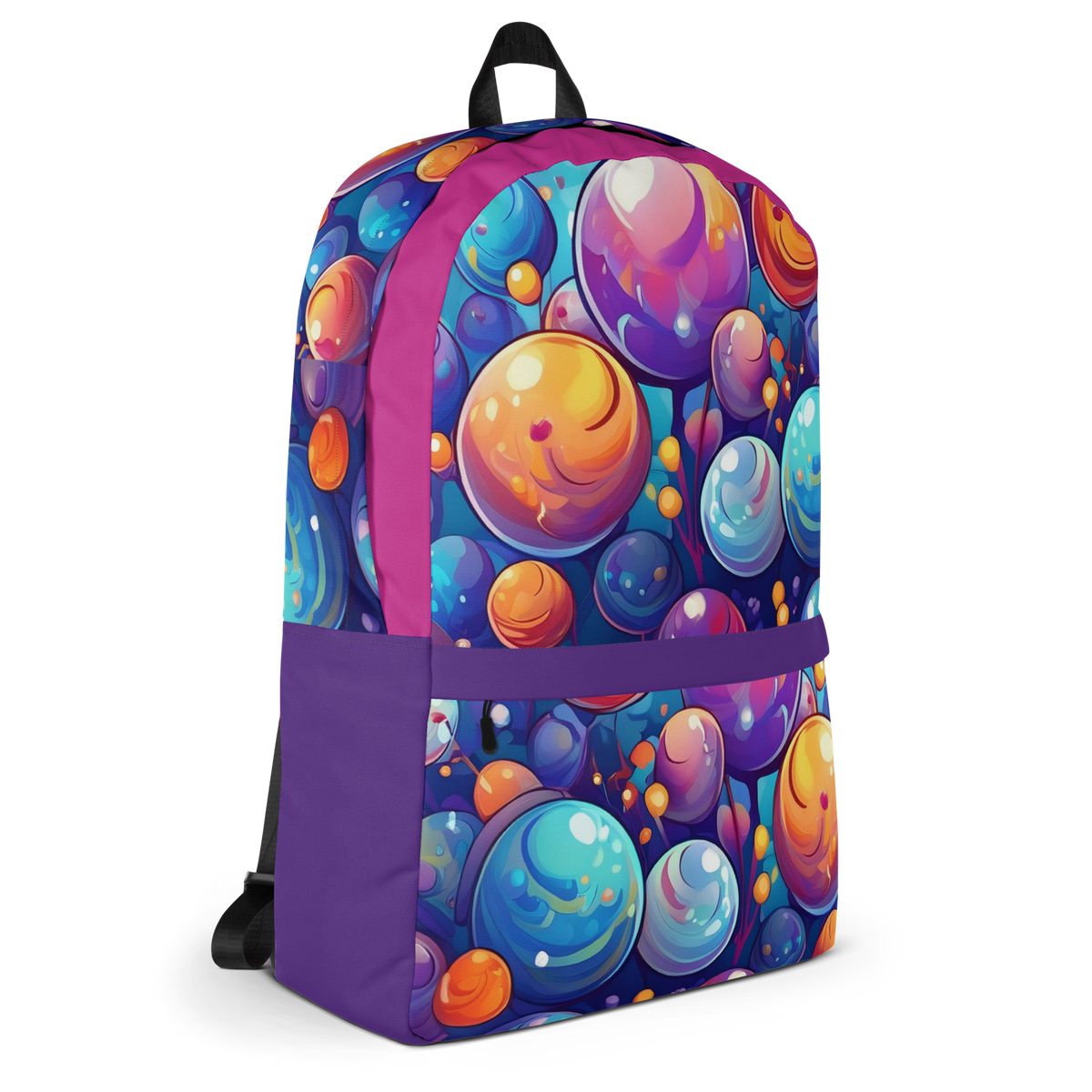 Children’s Backpack Purple Pink and Blue Colorful Pattern Girls School Bag