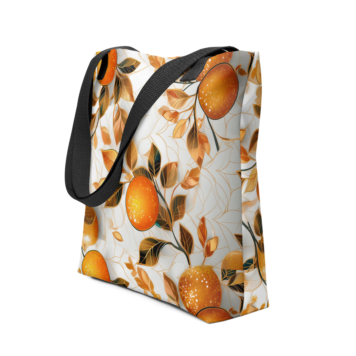 Tote Bag for Women with Orange Fruit Pattern,Beach Bag, Reusable Shopping Bag