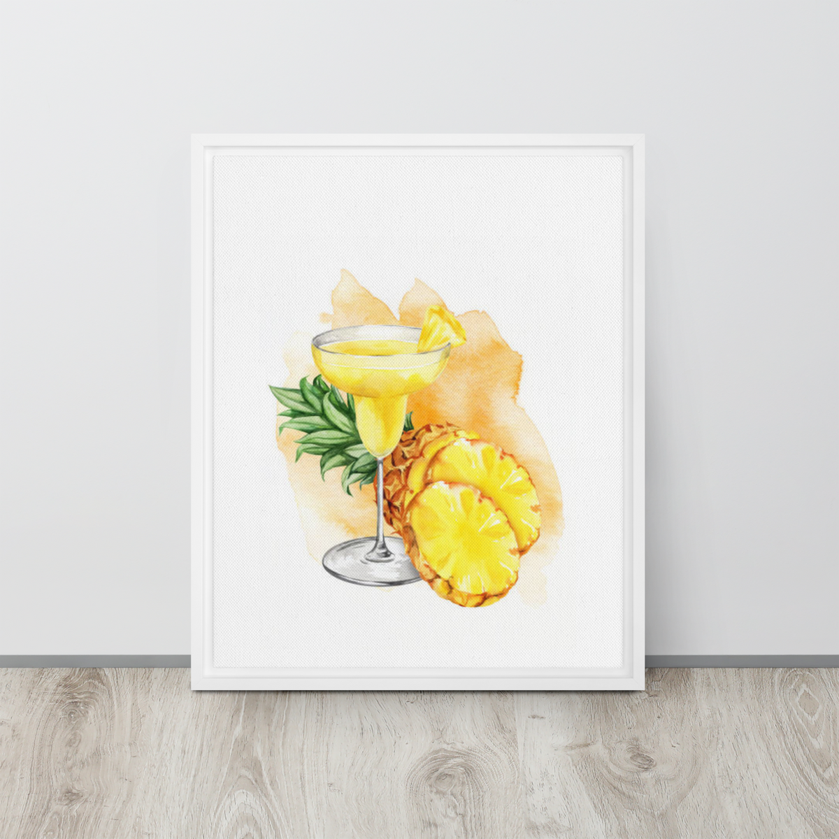 Framed Canvas Wall Hanging Pineapple Picture