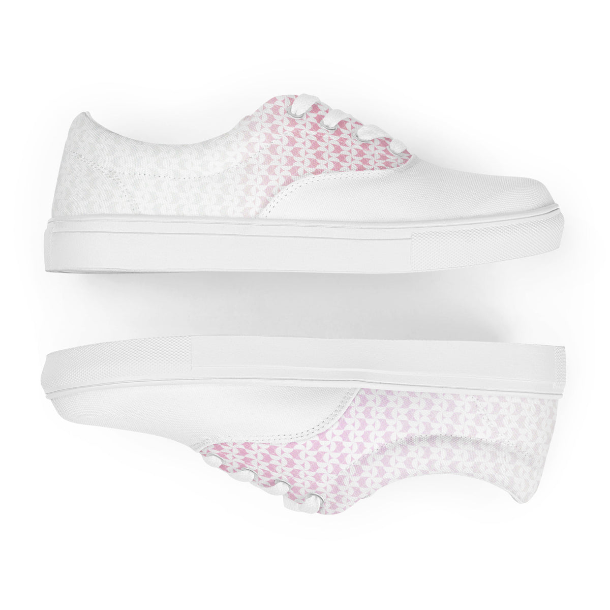 Women’s Tennis Shoes Pink White Fade by Brandins TM Comfy Low Top Shoes for Women